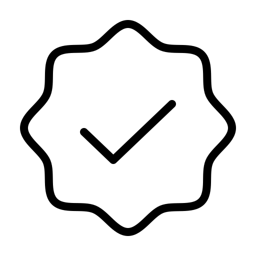 A simple black silhouette of a tree with a wide trunk and lush foliage.